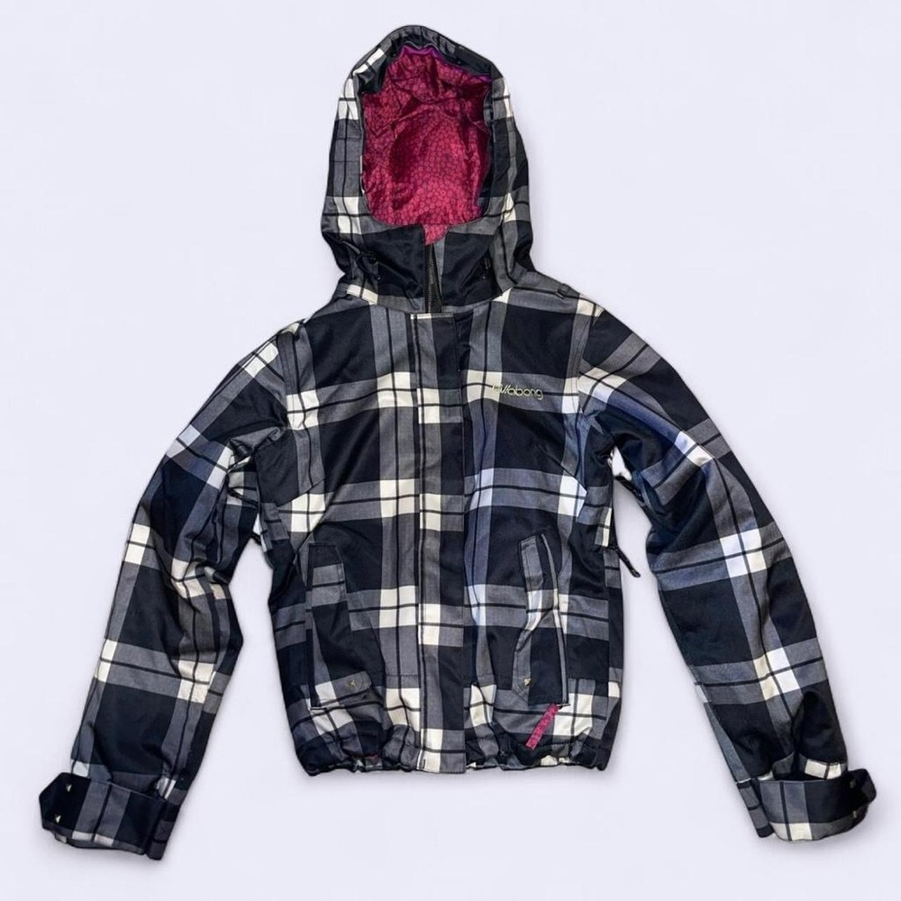 Billabong Plaid Jacket - Black and White